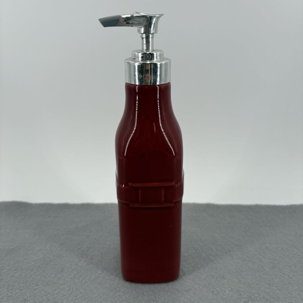 Longaberger Vitrified Pottery Woven Traditions PAPRIKA Soap / Lotion Dispenser ~